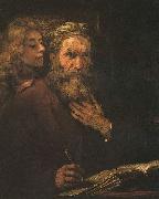 Rembrandt Peale Evangelist Mathaus und der Engel oil painting reproduction